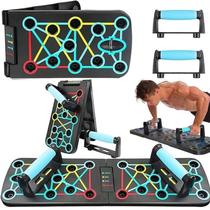 Prancha Flexão de Braço Modelo 9 em 1 Multifuncional Fitness Treino Completo em Casa Peito Ombro Tríceps Portátil Resultados com Eficiência Real