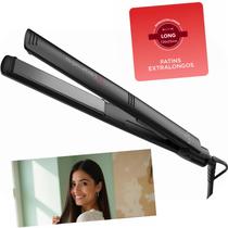 Prancha GAMA ELEGANZA PLUS XL Bivolt 220C Cerâmica Antifrizz Nano Silver 120x25mm