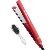 Prancha para Cabelo Lizz Neo Titanium Vermelho + Escova