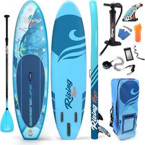 Prancha Stand Up Paddle Inflável SereneLife SUP, Kit Completo com Remo, Bomba e Mochila, Design Estável para Yoga e Pesca, 320cm, Azul, SLSUPB518