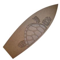 Prancha Surf com tartaruga vasada em MDF 70cm - Jeito Próprio Artesanato