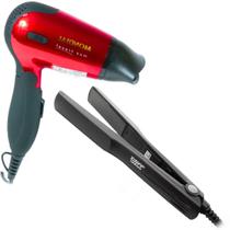 Prancha taiff ceramica + secador de cabelo mondial de viagem sc-10