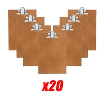 Prancheta A4 De Madeira Mdf Com Prendedor De Metal Kit C/ 20