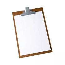 Prancheta A4 De Madeira Mdf Com Prendedor De Metal Kit C/ 3 - BACCHI