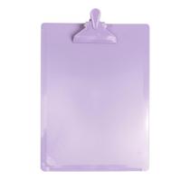 Prancheta A4 serena Lilás pastel pegador em plástico DelloColor