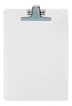 Prancheta acrílico cristal 1/2 ofício prendedor de metal Novacril