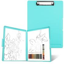 Prancheta com pasta de armazenamento SFLHHDM A4 Binder (azul verde)