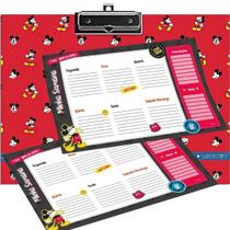Prancheta Com Planner Semanal Mickey Mouse 12fls - Dac