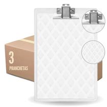 Prancheta de Acrílico Cristal Kit Ofício Prendedor Metal Resistente para Escritórios Indústrias Logística Esportes Saúde