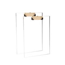 Prancheta de Acrílico EXPUTRAN 2 Unidades 23 x 30 cm com Presilha Dourada Prancheta de Acrílico EXPUTRAN 2 Unidades 23 x 30 cm com Presilha Dourada