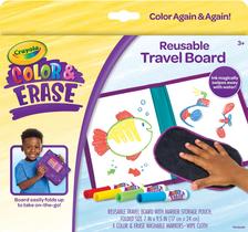Prancheta de desenho Crayola Color & Erase com marcadores e tecido 3+