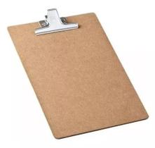 Prancheta De Madeira A5 Mdf Com Prendedor De Metal Kit C/ 30 - Unidades