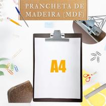 Prancheta de madeira MDF Ideal Para Folha A4 Prendedor Metal. 05 und Prancheta de madeira MDF Ideal Para Folha A4 Prendedor Metal. 05 und