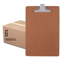 Prancheta de Madeira Ofício Kit 6un Prendedor Metal Resistente para Anotações Registros Desenho Organização Prancheta de Madeira Ofício Kit 6un Prendedor Metal Resistente para Anotações Registros Desenho Organização