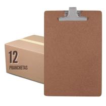 Prancheta de Madeira Tamanho Ofício Kit 12un Prendedor Metal Resistente para Anotações Registros Desenho Organização