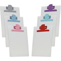 Prancheta Duratex A5 MDF Branca com Prendedor Colorido - Caixa com 6 Unidades Prancheta Duratex A5 MDF Branca com Prendedor Colorido - Caixa com 6 Unidades