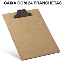 Prancheta Duratex Ofício MDF com Prendedor Plástico Caixa com 24