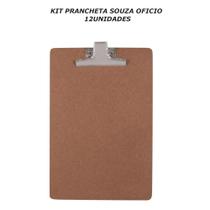 Prancheta duratex oficio prendedor metal 12un - souza Prancheta duratex oficio prendedor metal 12un - souza