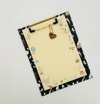 Prancheta Estampada A5 + 30 Folhas Decoradas Magia