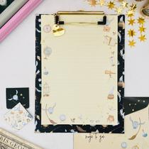 Prancheta Estampada A5 + 30 Folhas Decoradas - Magia
