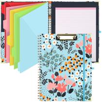 Prancheta Folio HWPRATO Spiral com bloco de notas e armazenamento azul