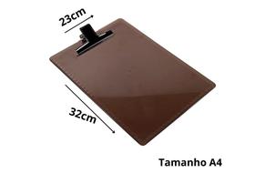 Prancheta Fumê Acrílico A4 Prendedor De Metal Novacril