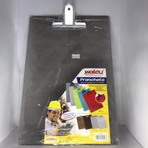 Prancheta Grande Fumê 35cm com Garra Metálica Waleu Prancheta Grande Fumê 35cm com Garra Metálica Waleu