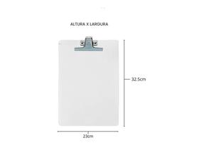 Prancheta Incolor Acrílico A4 Prendedor De Metal Novacril
