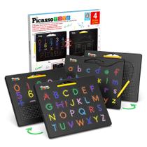 Prancheta magnética PicassoTiles 4 em 1 30x25cm 2PK Prancheta magnética PicassoTiles 4 em 1 30x25cm 2PK