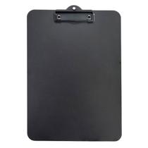 Prancheta Office Black Preta MDF Ofício A4 C/ Prendedor Metalizado Stalo Prancheta Office Black Preta MDF Ofício A4 C/ Prendedor Metalizado Stalo