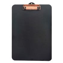 Prancheta Office Black Preta MDF Ofício A4 C/ Prendedor Metalizado Stalo Prancheta Office Black Preta MDF Ofício A4 C/ Prendedor Metalizado Stalo
