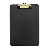 Prancheta Office Stalo Black Gold A4 Com Prendedor De Metal Dourado, 4358