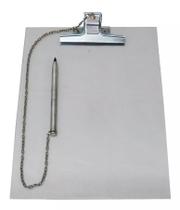 Prancheta Ofício Acrílico Com Caneta Suporte Prendedor Metal Prancheta Ofício Acrílico Com Caneta Suporte Prendedor Metal