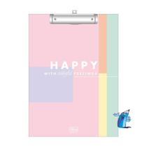 Prancheta oficio tilibra decorada 230mmx315mm prendedor de metal - DELLO Prancheta oficio tilibra decorada 230mmx315mm prendedor de metal - DELLO