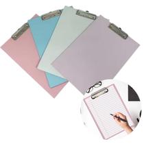 Prancheta Para Papel A4 Colorida Oficio Com Prendedor de Metal Alta Eficiência