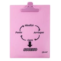 Prancheta personalizada A4 frase motivacional sucesso Rosa Prancheta personalizada A4 frase motivacional sucesso Rosa
