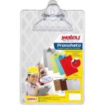 Prancheta Plástica 1/2 Ofício Cristal - Waleu