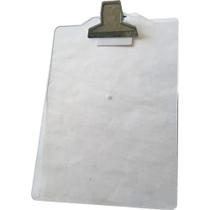 Prancheta Plastica A4 C/PREND. Metal Cristal - Carbrink