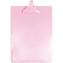 Prancheta Plástica Oficio Serena Rosa Pastel