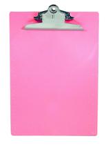 Prancheta Saunders Pink Plastic com clipe de baixo perfil