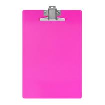 Prancheta Super Metal c/ Prendedor Metálico Preta/Rosa Oficío Reforçada MaxCril Prancheta Super Metal c/ Prendedor Metálico Preta/Rosa Oficío Reforçada MaxCril