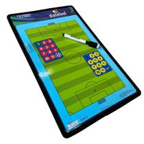 Prancheta Tática Técnica Magnética Futebol de Campo Dupla Face 11x11 Dalebol