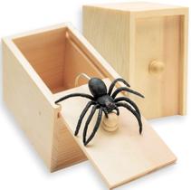 Prank Spider Surprise Box Tricky Toy Madeira Aço Borracha Prank Spider Surprise Box Tricky Toy Madeira Aço Borracha