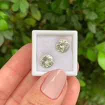 Prasiolita Brilhante ø9mm Par 4,48ct