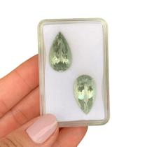 Prasiolita Gota Par 22,54ct Prasiolita Gota Par 22,54ct