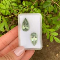 Prasiolita Gota Par 22,54ct