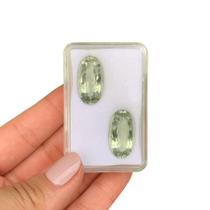 Prasiolita Oval Par 24,88ct
