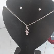 Prata 925 corrente de elo, pingente menina Prata 925 corrente de elo, pingente menina