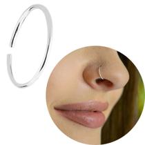 PRATA 925 PURA 1 anel de nariz Piercing Prata 925 legítima orelha septo tragus helix argola 10mm