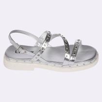 Prata com Studs Metalizada Prata com Studs Metalizada